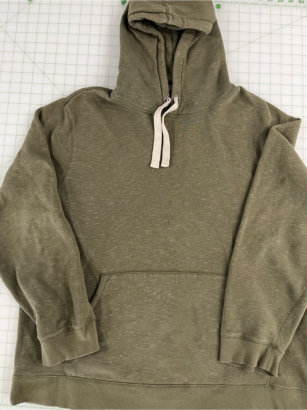 Newport Olive Green Hoodie with Cream Drawstrings